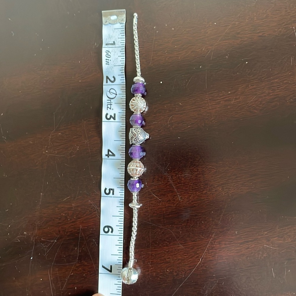 Thomas Sabo Sterling Silver Amethyst and wolf charm- & pink zircon - Picture 15 of 17